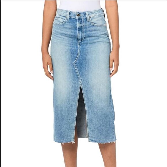 Paige jean meadow midi skirt raw hem - Picture 9 of 9